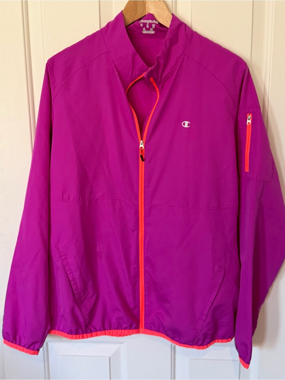 Champion Magenta Athletic Jacket with White Logo